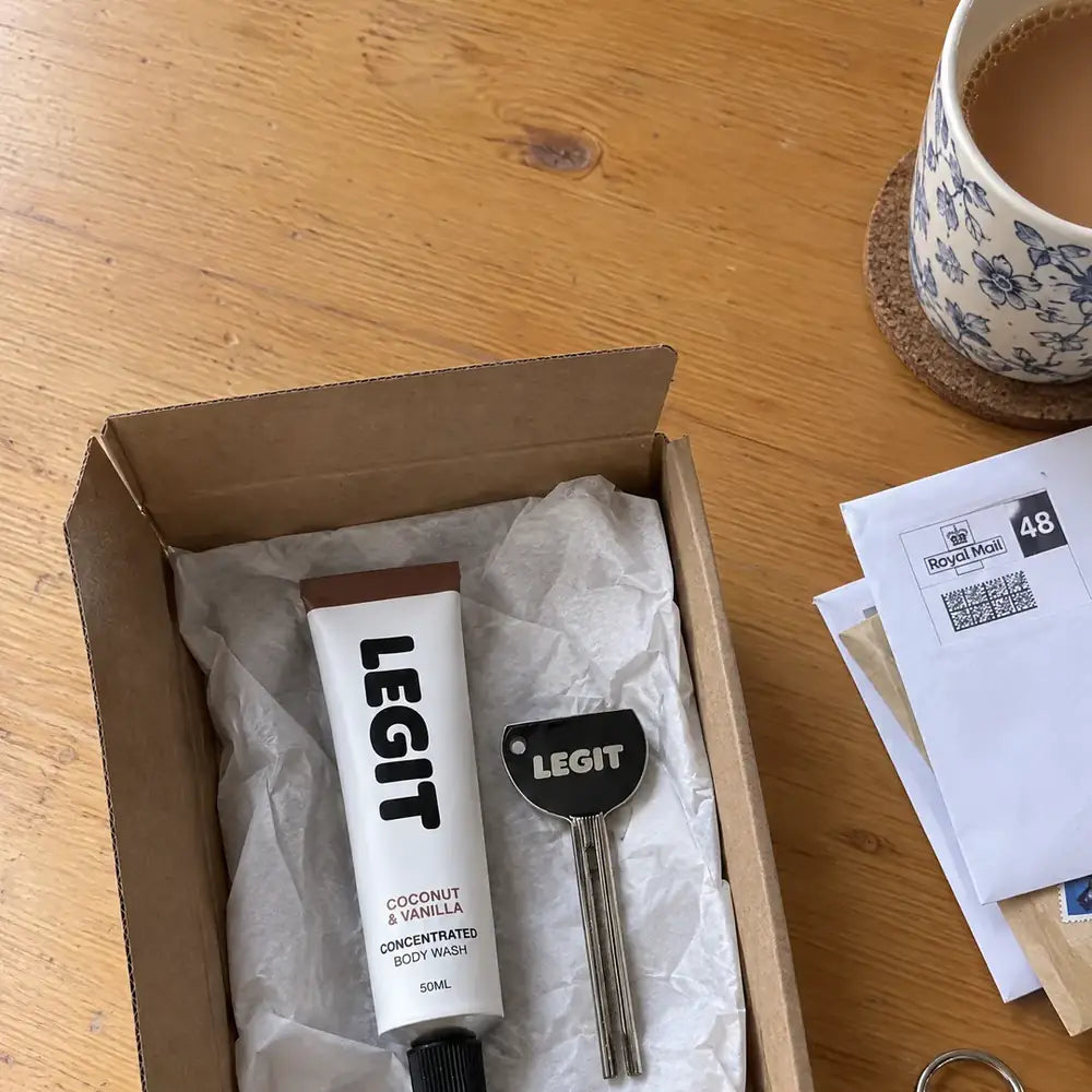 The Starter Kit arriving in a letterbox-friendly box
